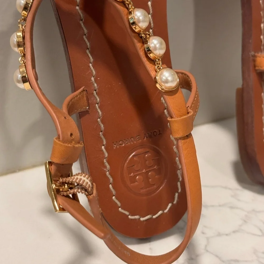 Tory Burch Emmy Pearl Embellished Sandals